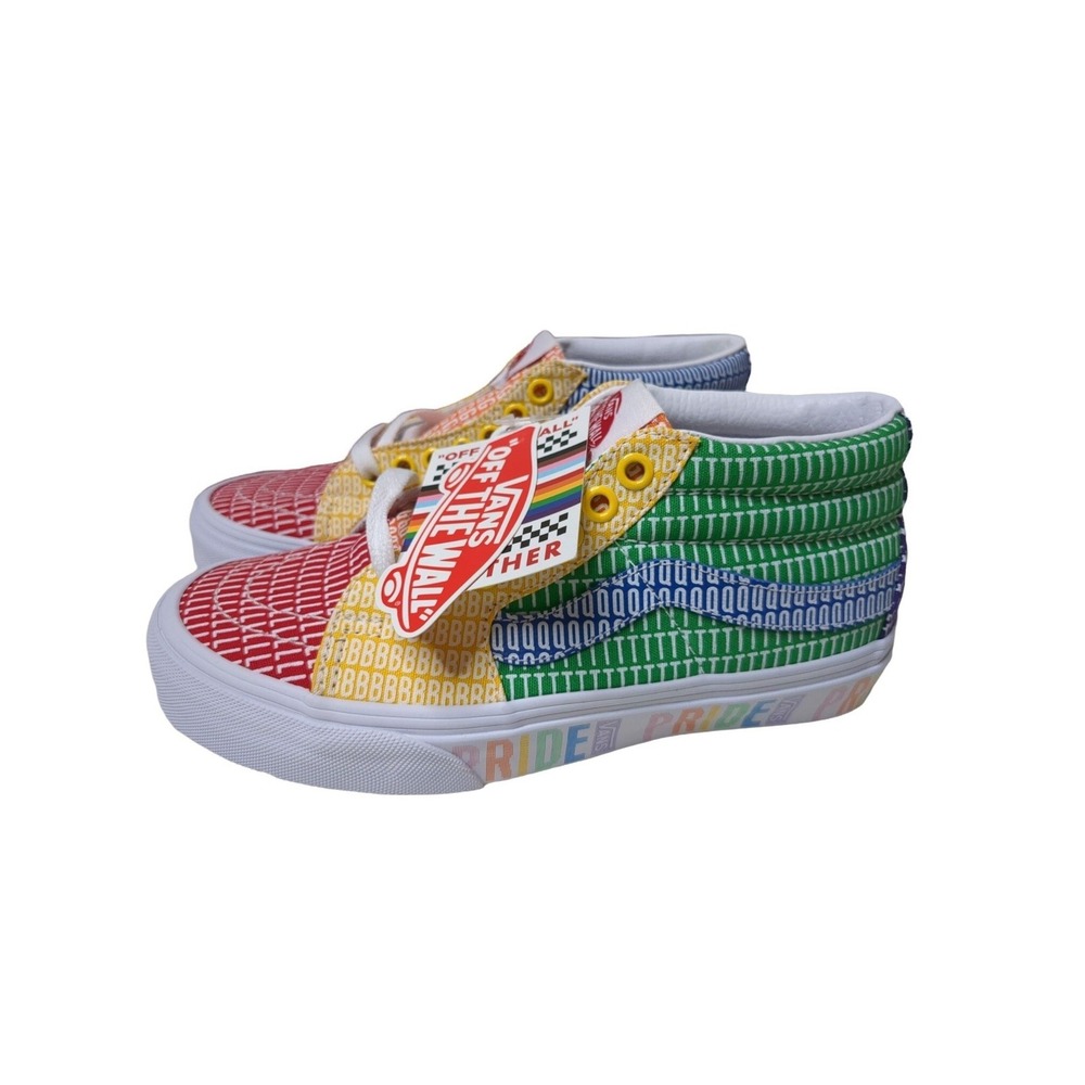 Vans Sneakers Sk8 Mid Womens 5.5 Mens 4 Pride Lace Up Canvas LGBTQ